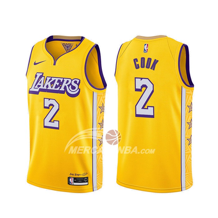 Maglia Los Angeles Lakers Quinn Cook Citta 2019-20 Giallo